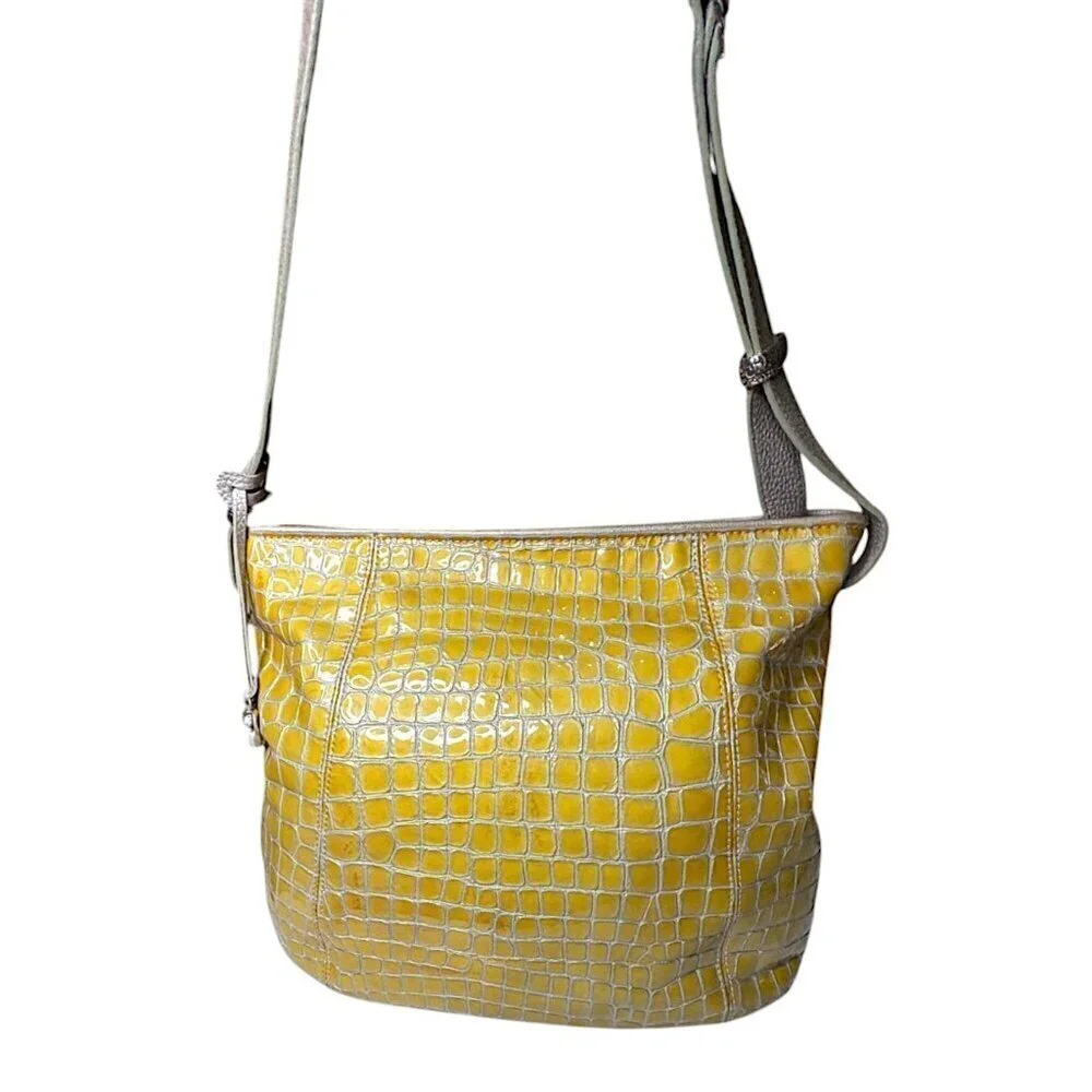 Brighton Jane Pale Gold Shoulder Bag with Silver Hardware